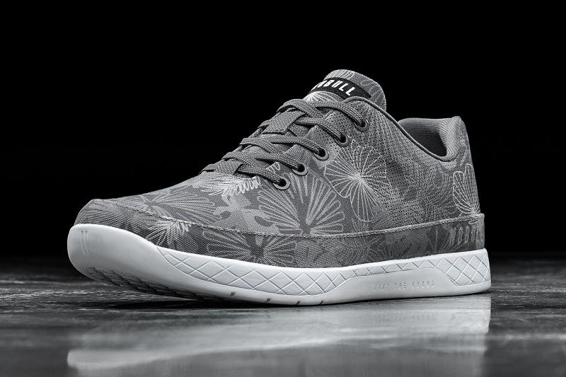 Men's Nobull Grey Oasis Canvas Trainers Grey | SG C2238T